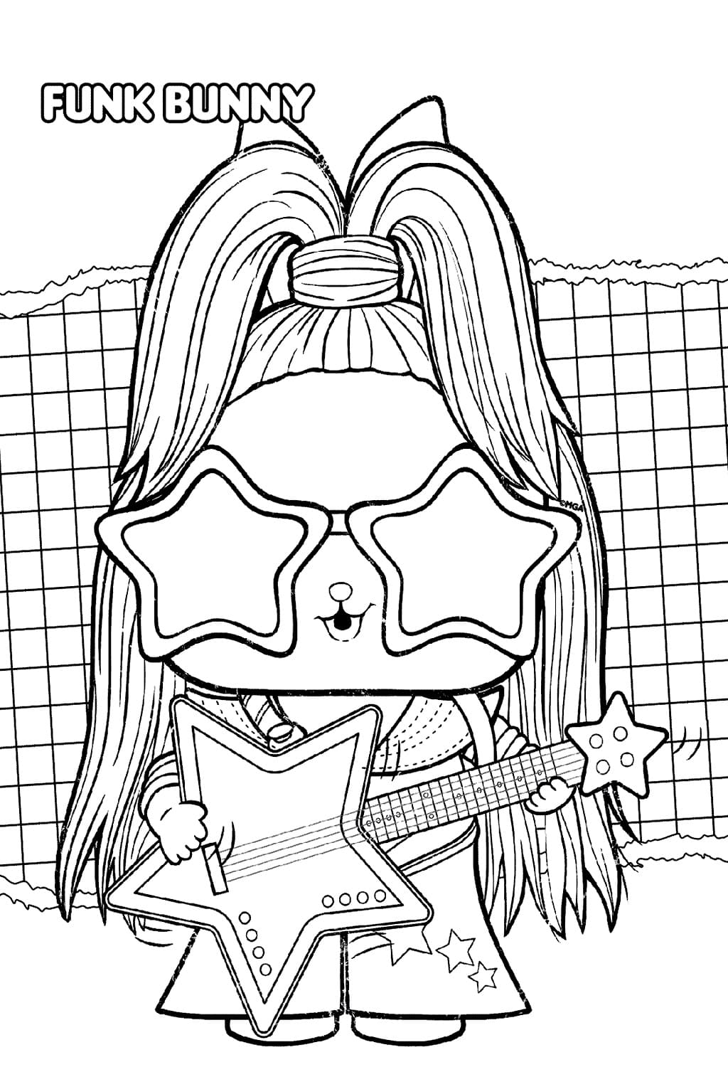 Funk Bunny LOL Surprise coloring page