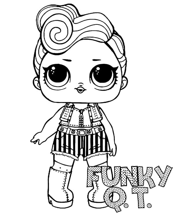 Funky QT LOL coloring page