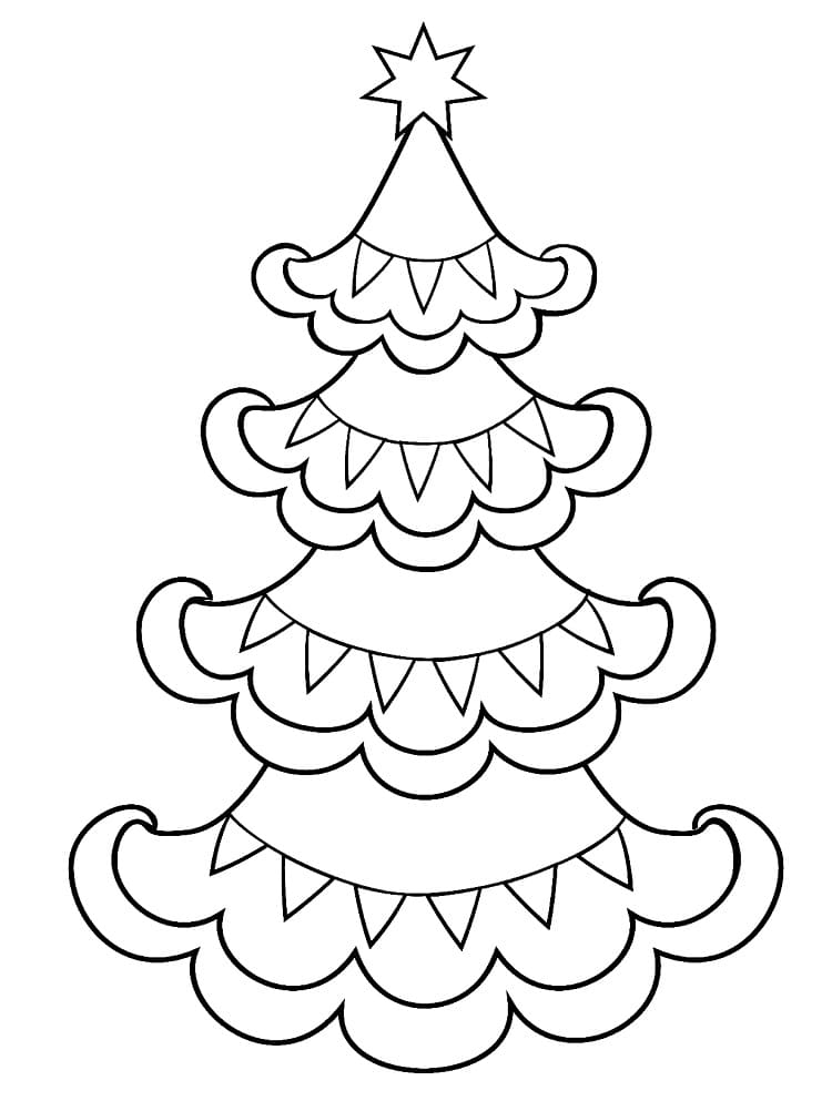 가리비 크리스마스 트리 coloring page