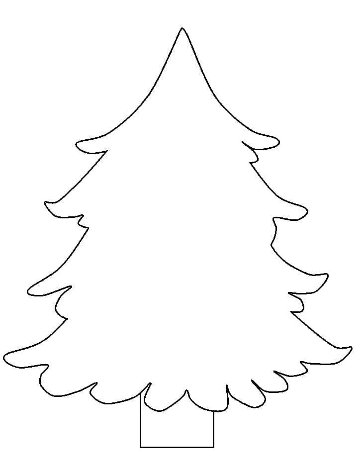 간단한 크리스마스 트리 coloring page