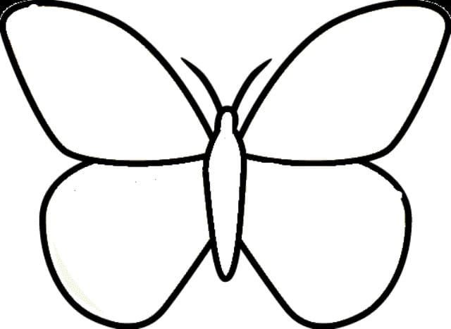 간단한 나비 인쇄 가능 coloring page