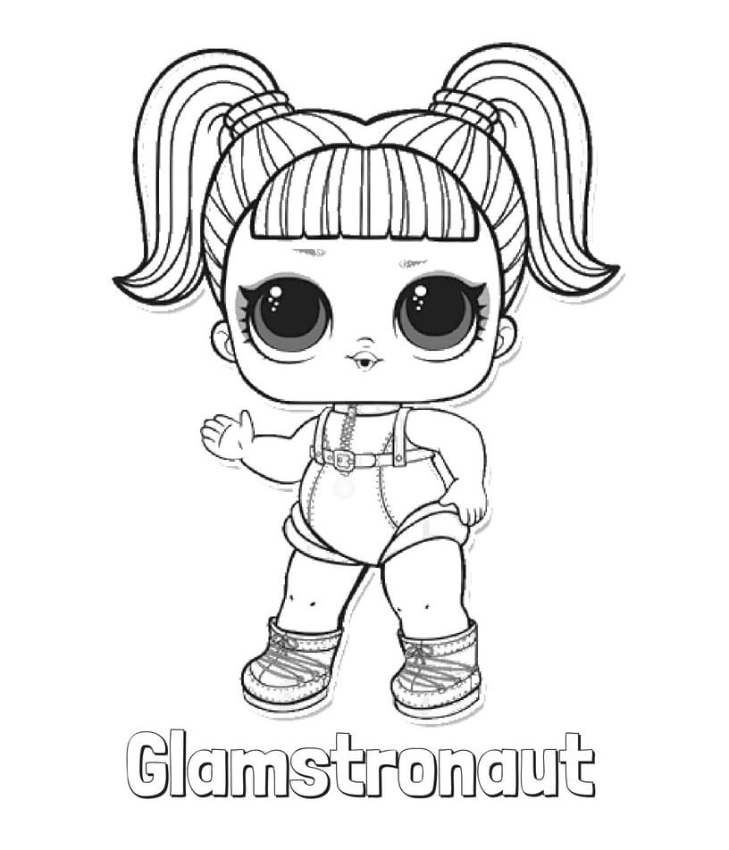 Glamstronaut LOL coloring page