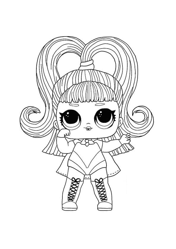 Glow Grrrl LOL Surprise Hairvibes coloring page