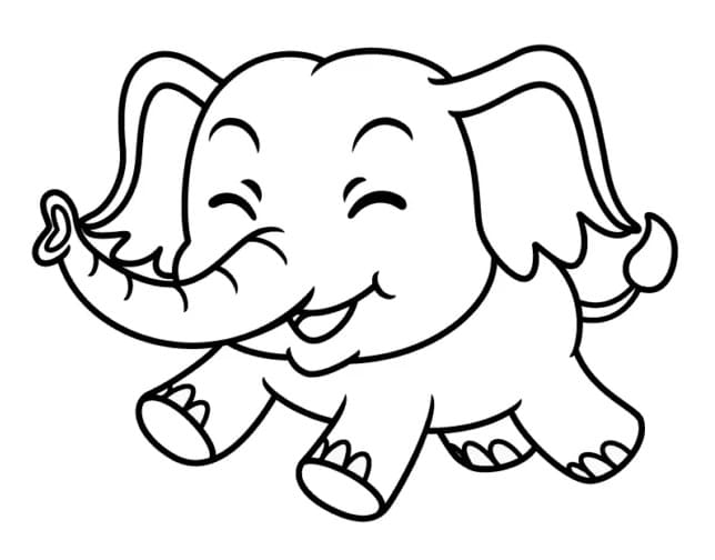 귀여운 아기 코끼리 무료 인쇄 가능