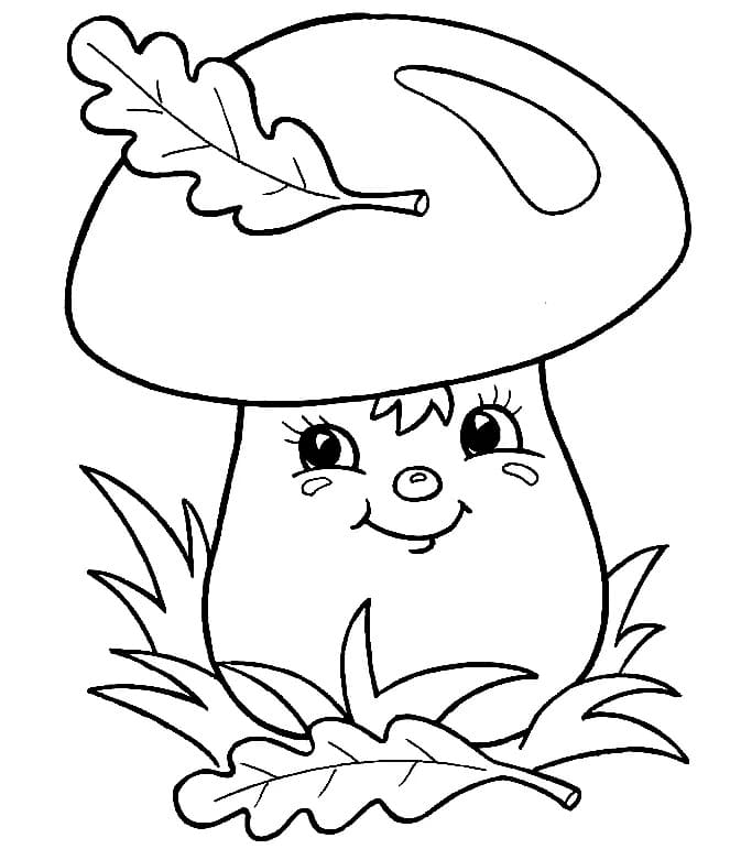 귀여운 버섯 인쇄 가능 coloring page