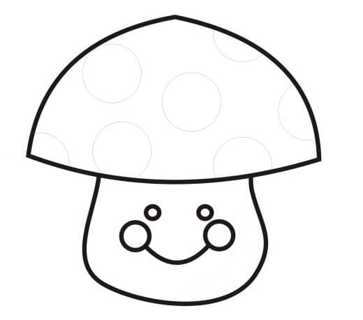 귀여운 버섯 coloring page