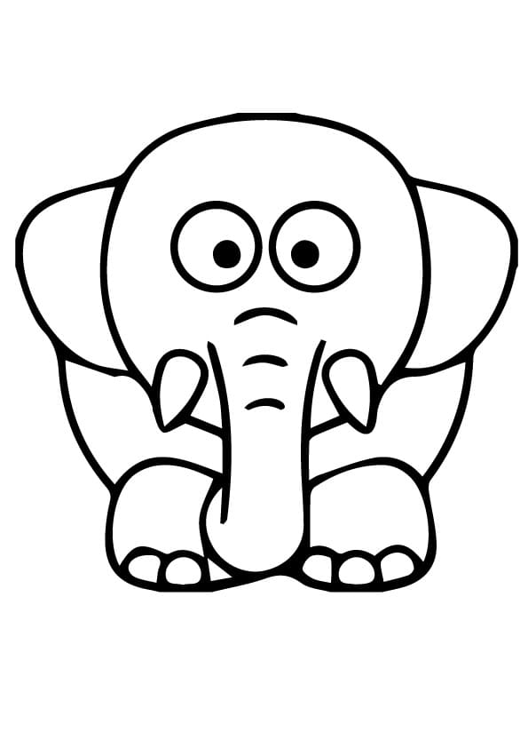 귀여운 코끼리 coloring page