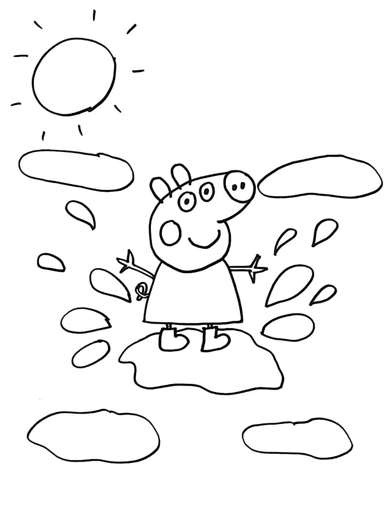 귀여운 Peppa 돼지 coloring page
