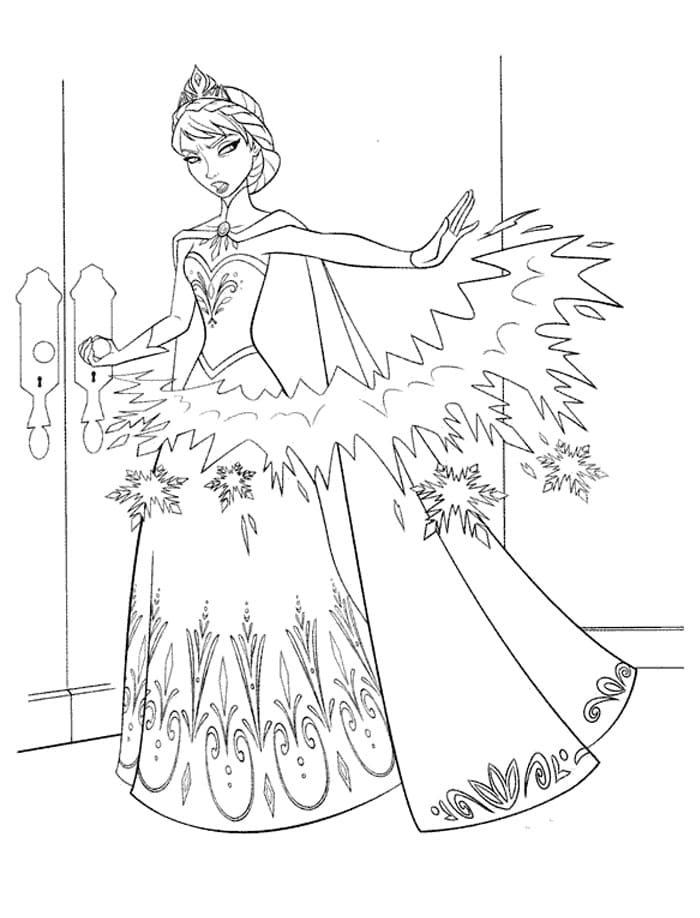 겨울왕국 Elsa – 시트 19 coloring page