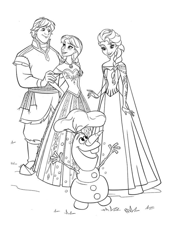 겨울왕국의 캐릭터 coloring page