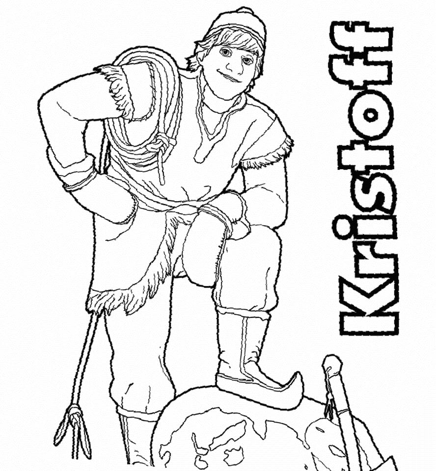 겨울왕국의 크리스토프 coloring page
