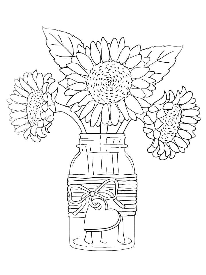 해바라기 미학 coloring page