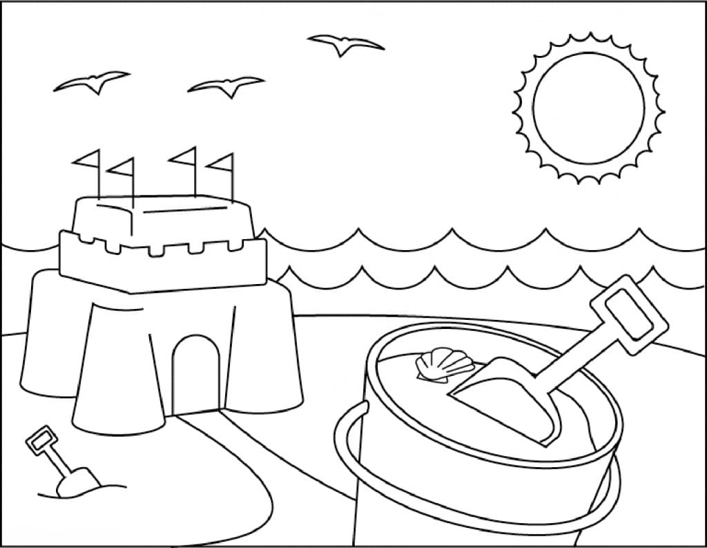 해변의 모래성 coloring page