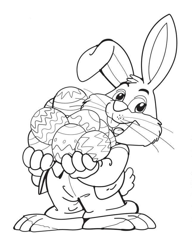 행복한 부활절 토끼 coloring page