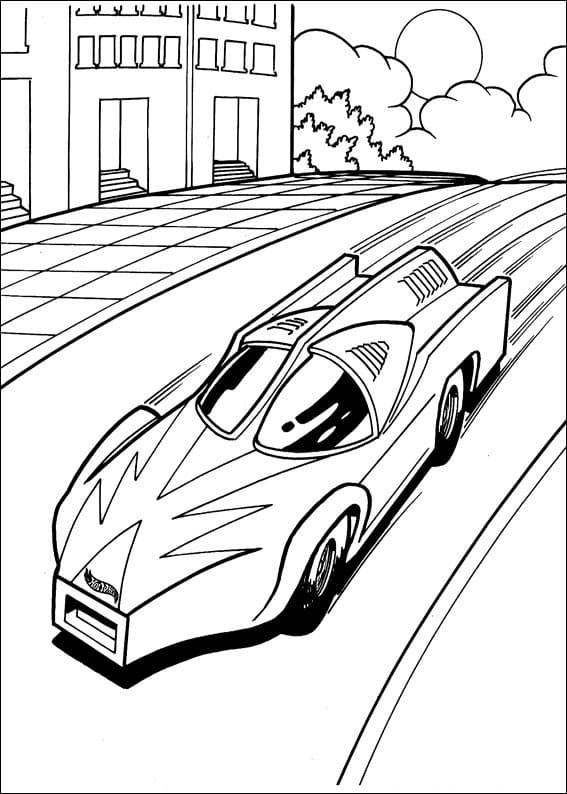 핫휠 경주용 자동차 coloring page