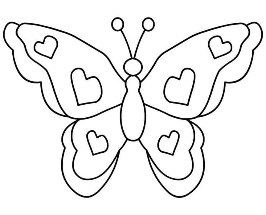 하트가 있는 나비