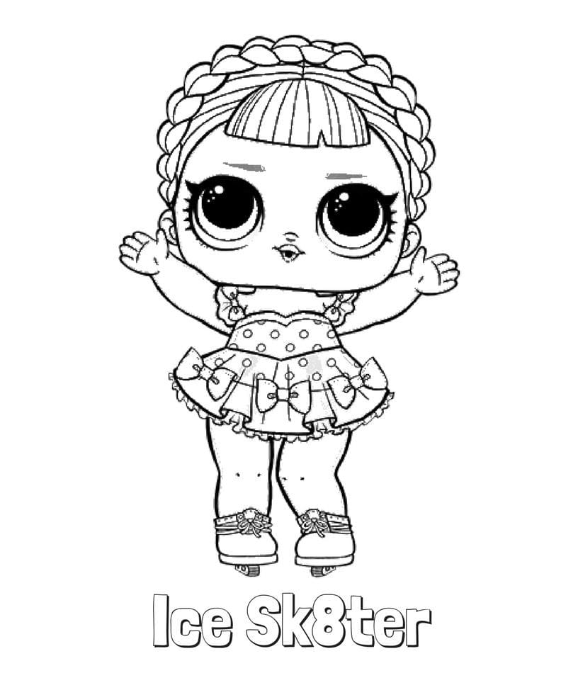 Ice Sk8ter LOL coloring page