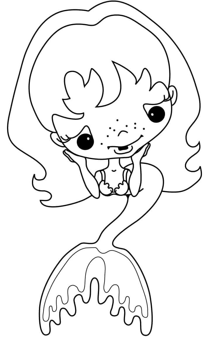 인어 1 coloring page