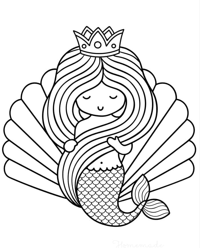 인어 4 coloring page