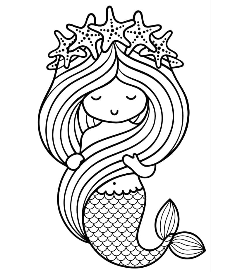 인어 5 coloring page