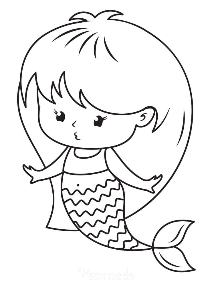 인어공주 coloring page