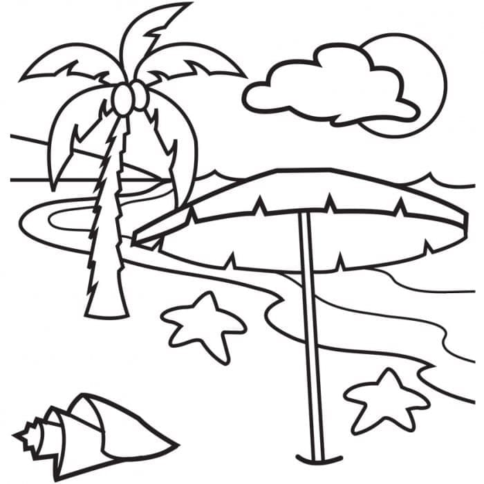 인쇄 가능한 해변 coloring page