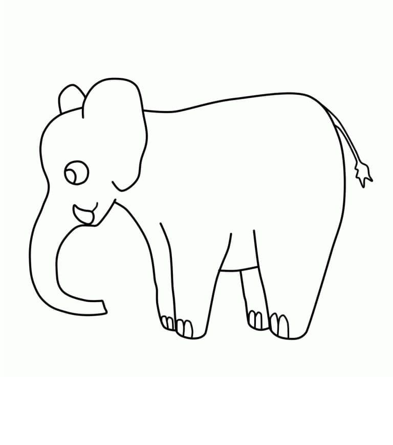 인쇄 가능한 코끼리 coloring page