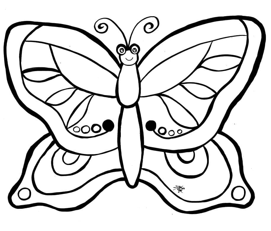 인쇄 가능한 나비 coloring page