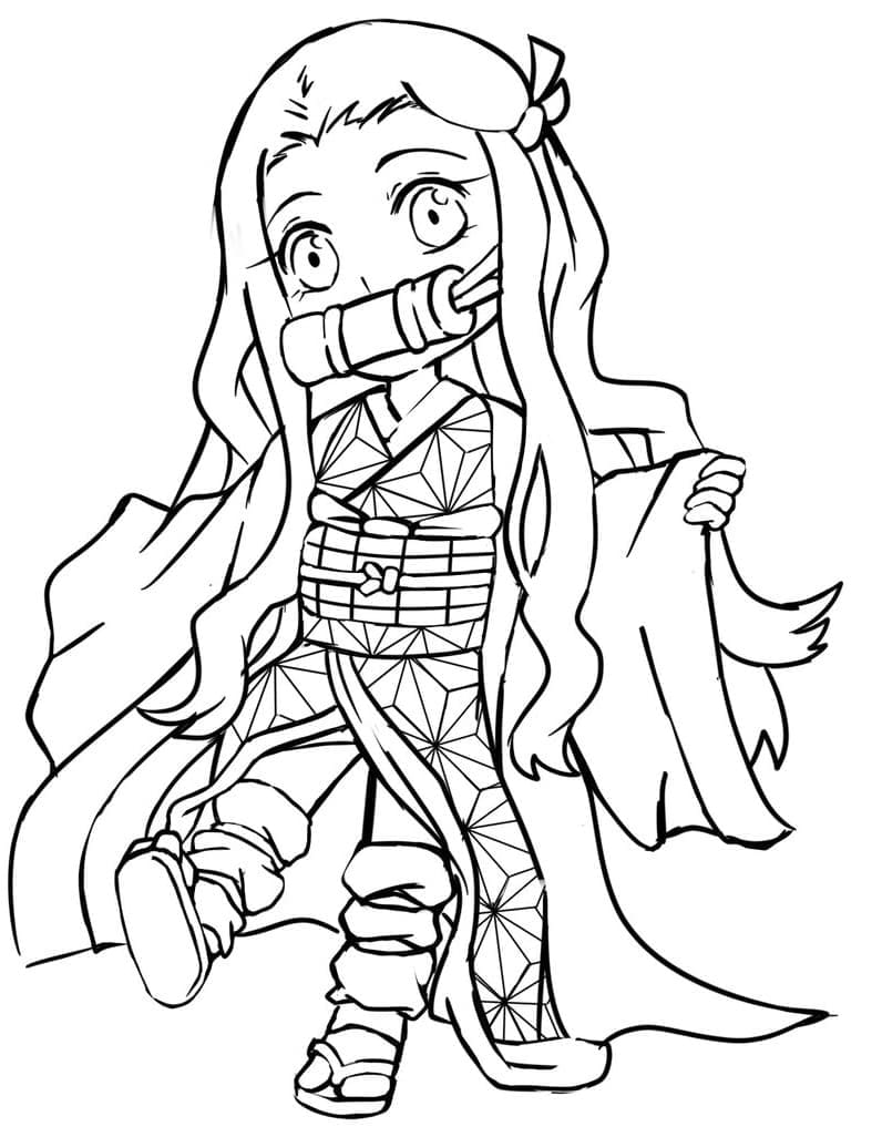 인쇄 가능한 네즈코 coloring page