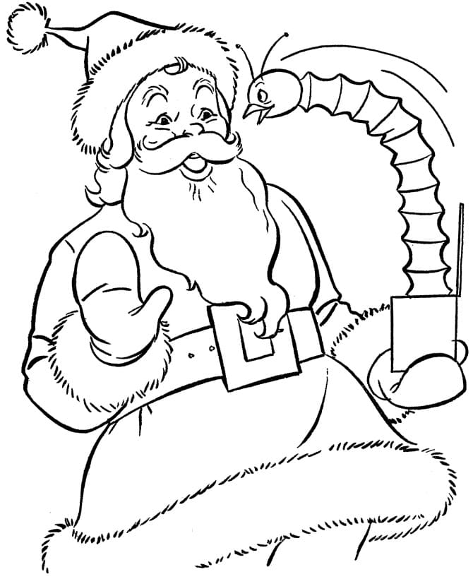 인쇄 가능한 산타 coloring page