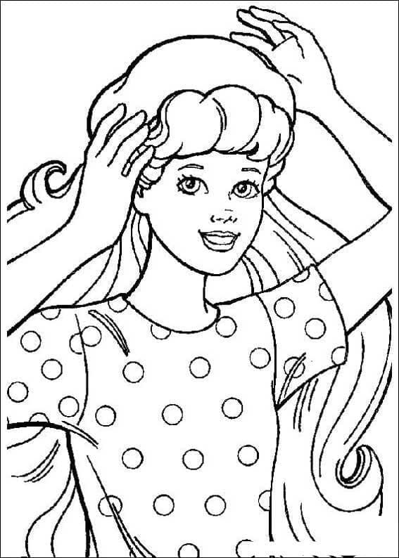 인쇄 가능한 예쁜 바비 coloring page