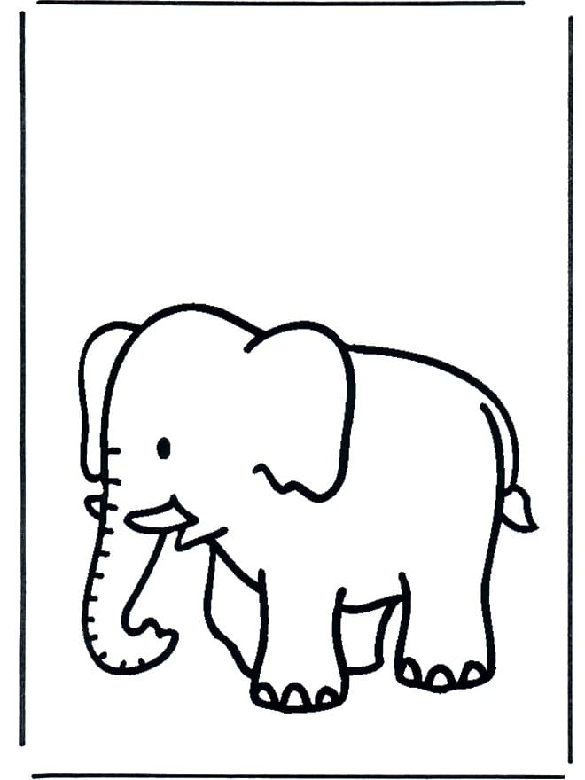 인쇄용 아기 코끼리