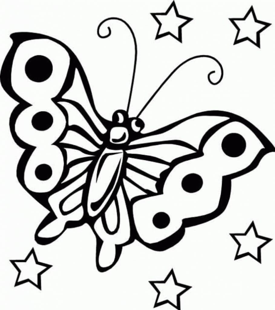 인쇄용 재미있는 나비