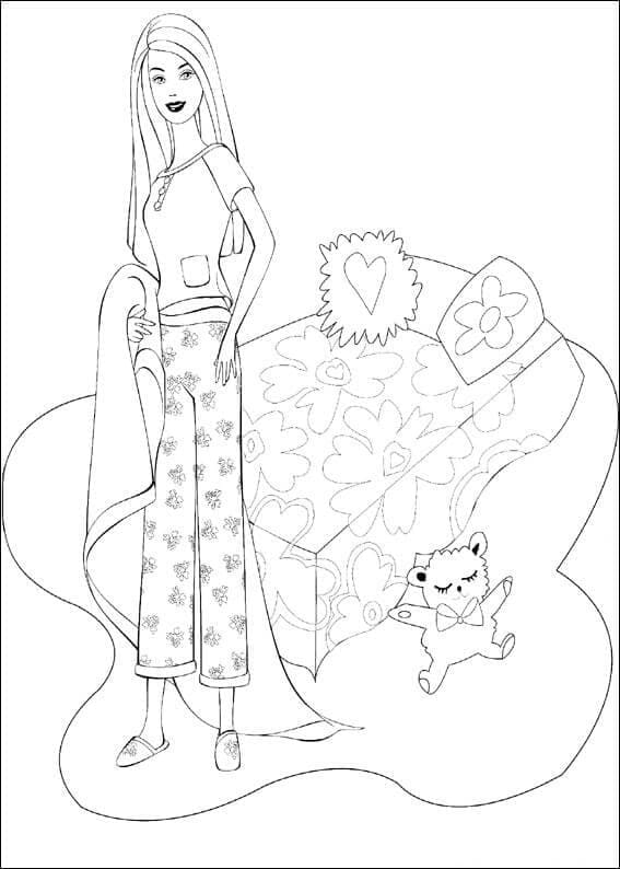 인쇄용 러블리 바비 coloring page