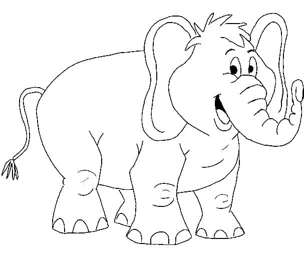 인쇄용 만화 코끼리 coloring page