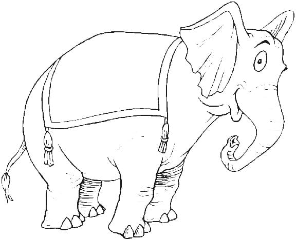 재미있는 코끼리 인쇄 가능 coloring page