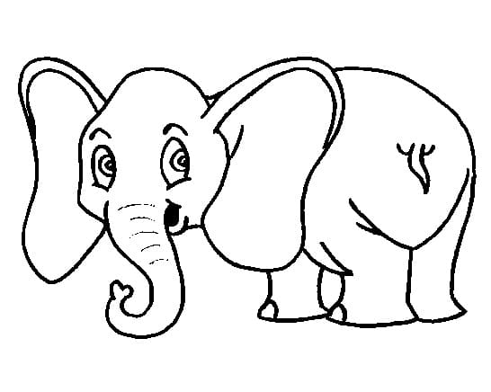 작은 코끼리 coloring page