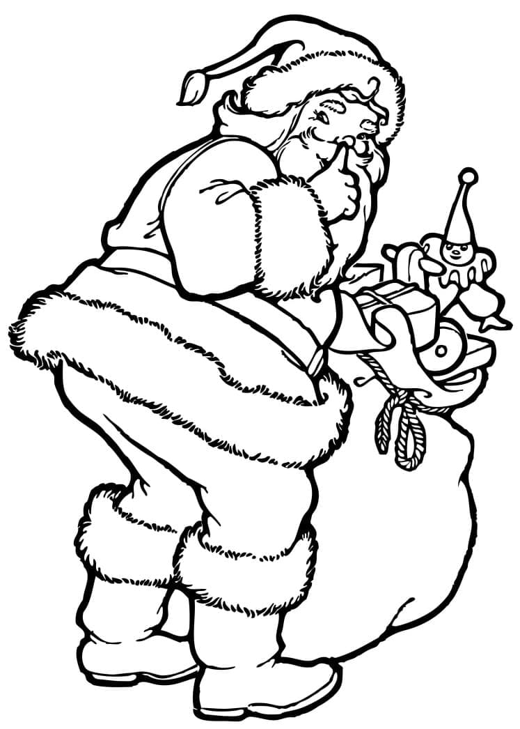 자루와 산타 클로스 coloring page