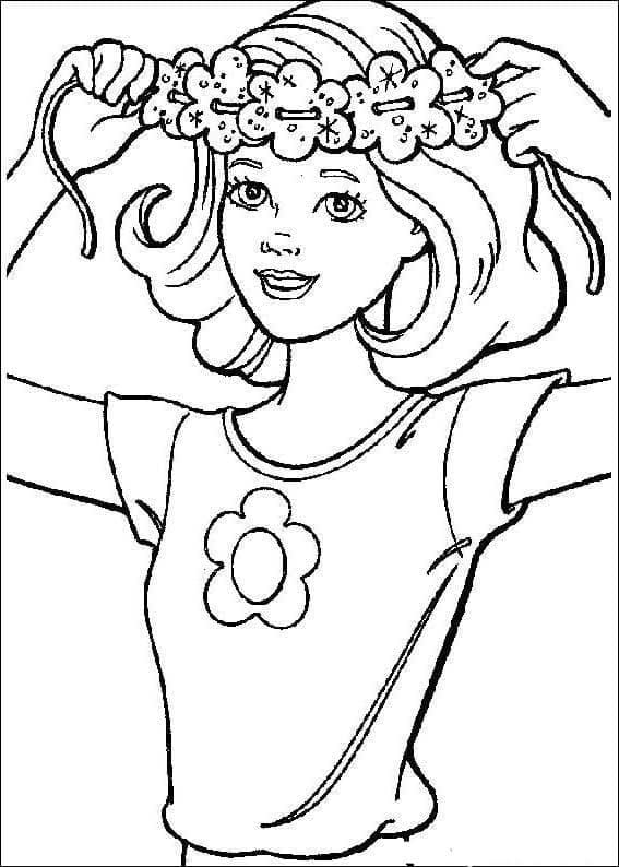 젊은 바비 coloring page