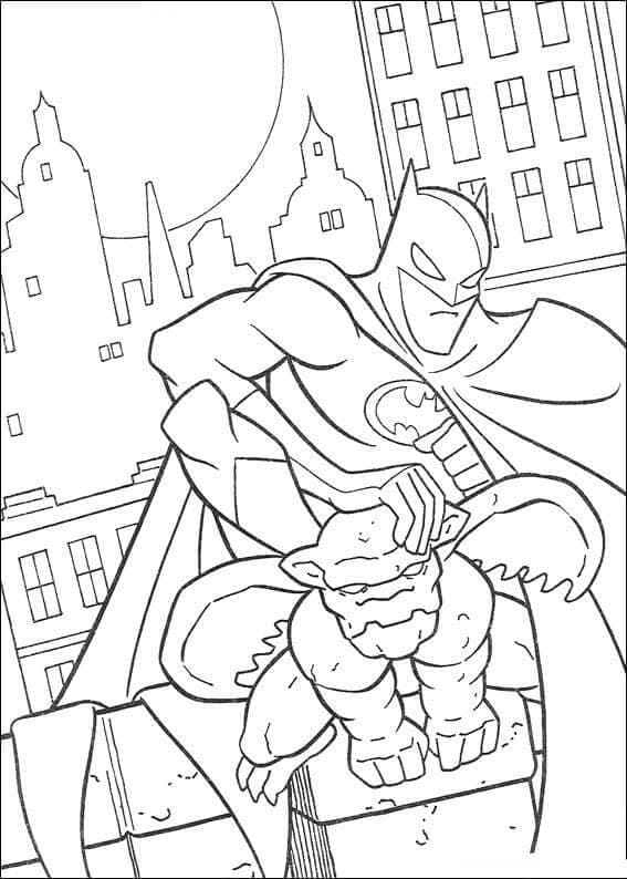 지붕 위의 배트맨 coloring page