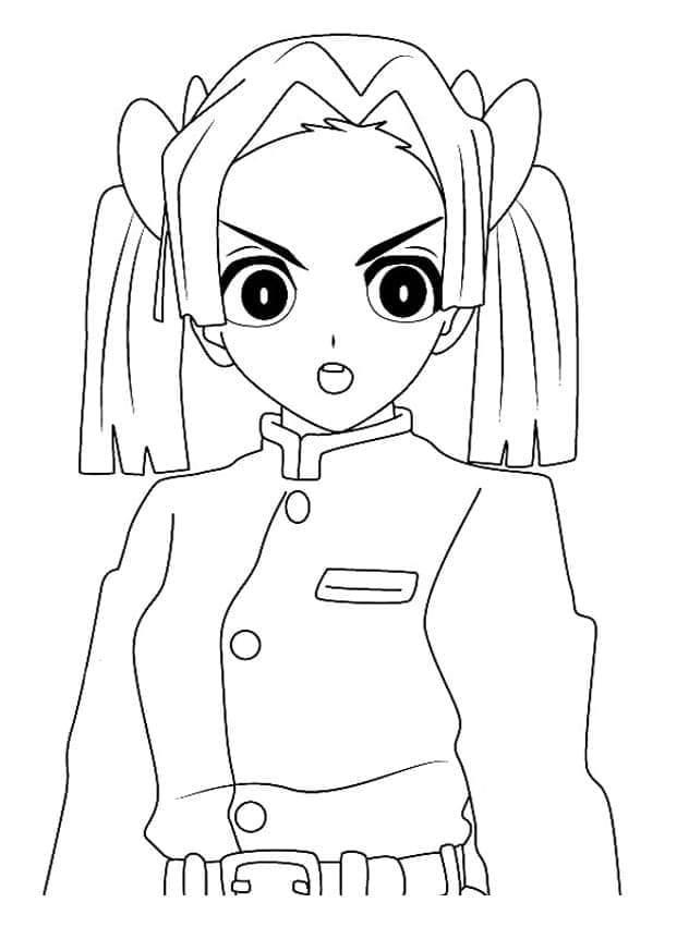 칸자키 아오이 데몬슬레이어 coloring page