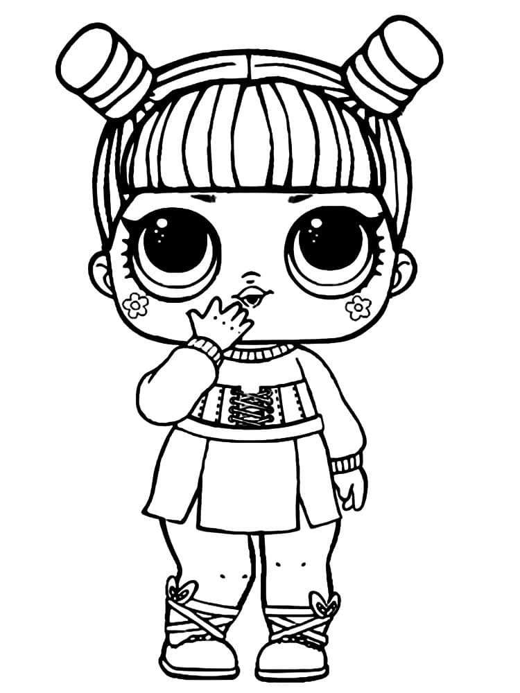 Kawaii Queen LOL coloring page