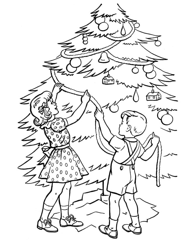크리스마스 트리 – 시트 36 coloring page