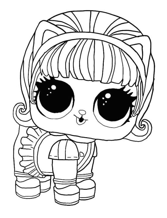 Kitty 500 LOL Surprise coloring page