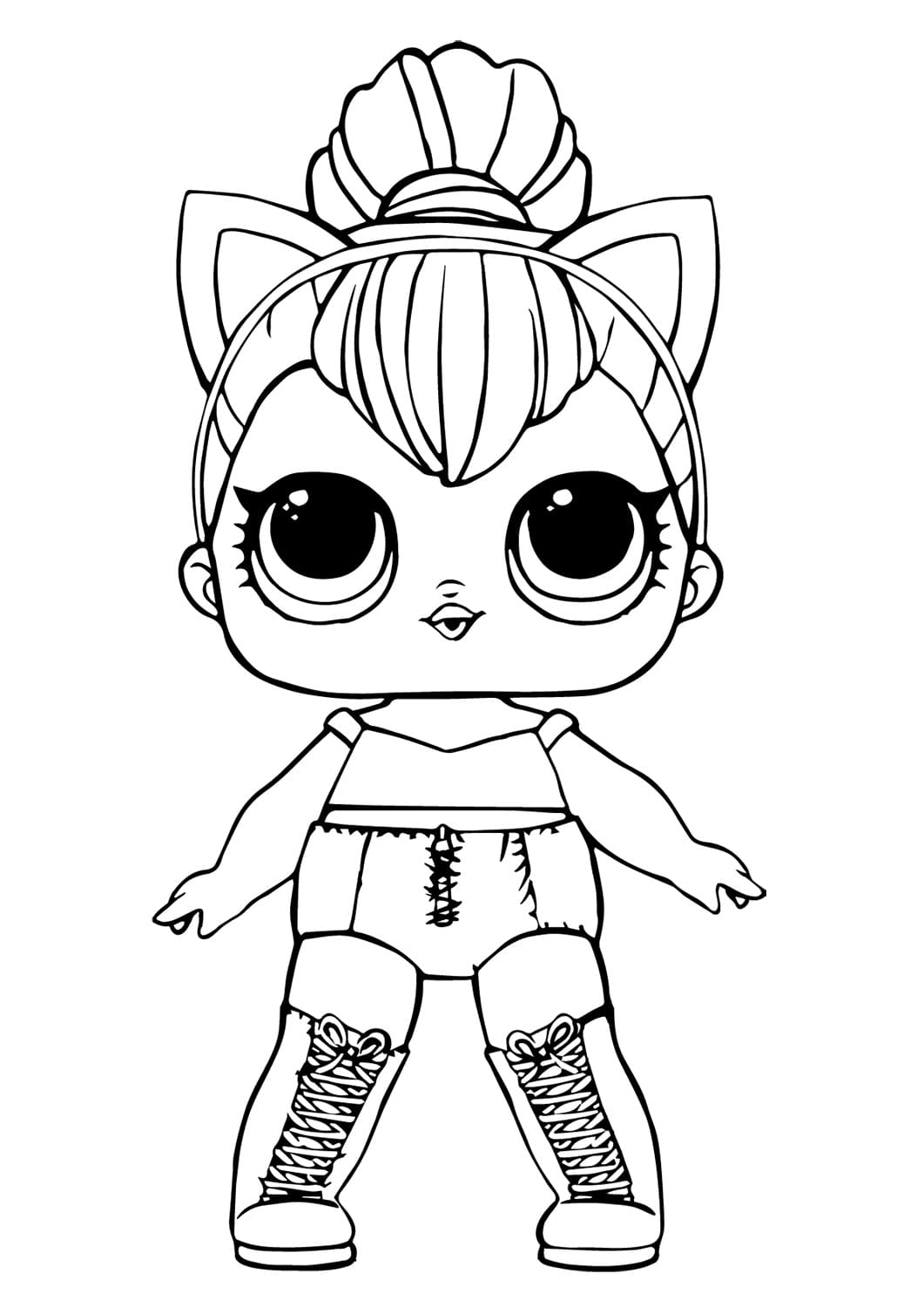 Kitty Queen Lol coloring page