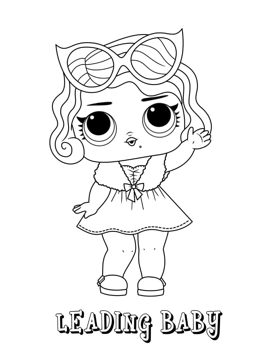 Leading Baby Lol coloring page