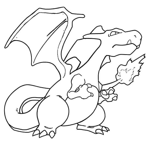 리자몽 포켓몬 – 시트 7 coloring page