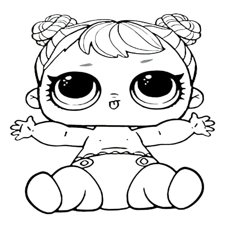 Lil Babe in the Woods LOL coloring page
