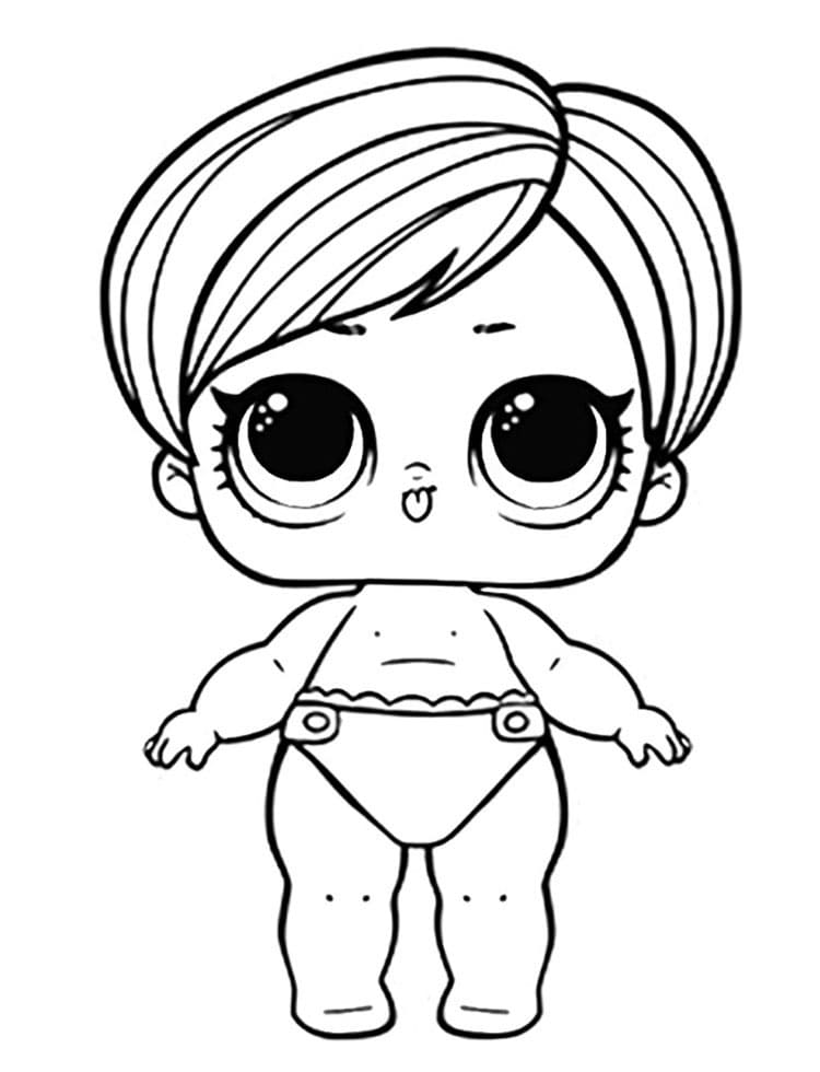 Lil Beatnik Babe LOL coloring page