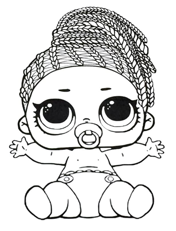 Lil Bling Queen LOL coloring page